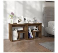 Bedside Table Brown Oak Engineered Wood 40x30x40 cm Nightstand with Drawer Lamp