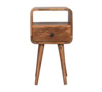 Mini Oakish Curve Open Bedside Table