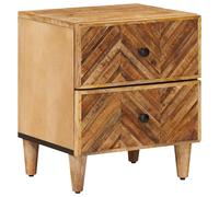 vidaXL Bedside Table 2 pcs Brown 40 x 33.5 x 46 cm Solid Mango Wood