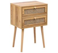 Beliani Bedside Table BUTTE Light Brown, Brown