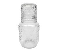 Bedside Table Carafe Set - Snowflake Design Jug, Elegant Drinking Carafe | Stylish Water Serving Solution, Space Saving Bedroom Equipment, Decorative Drinks Ensemble of Tea Coffee