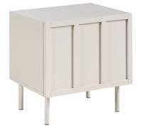 Beliani Bedside Table CLUNES Light Beige, Cream