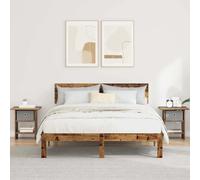 Bedside Table Compact Old Wood 41x40x45cm Engineered Wood Minimalist 1 Drawer UK