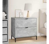 vidaXL Bedside Table Concrete grey 63.5 x 36 x 61 cm Engineered wood