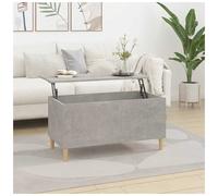 Bedside Table Concrete Grey 90x44.5x45cm Engineered Wood Rustic Tapered Legs Pro