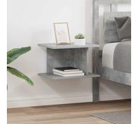 Bedside Table Concrete Grey Engineered Wood 40x30x25 cm Rectangular Nightstand