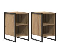 Bedside Table Engineered Wood Industrial Bedroom Surface Compact Modern vidaXL