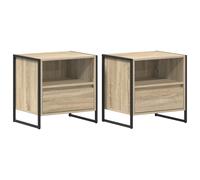 Bedside Table Engineered Wood Industrial Nightstand Bedroom Furniture vidaXL