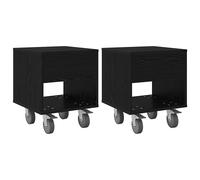 vidaXL Bedside Table 2 pcs White 40.5 x 40 x 48 cm Engineered Wood