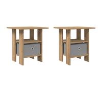 Bedside Table Engineered Wood Modern Nightstand Small Cabinet Stylish vidaXL