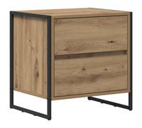 Bedside Table Industrial Smoked Oak 50 x 39.5 x 50 cm Engineered Wood Drawer UK