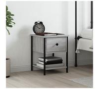 (grey sonoma, 1 pcs) vidaXL Bedside Table Cabinet Side Table Telephone Table Black Engineered Wood