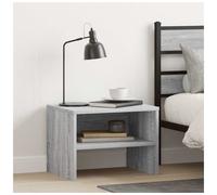 Bedside Table Grey Sonoma 40x30x30 cm Engineered Wood Rustic Nightstand Storage