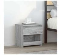 Bedside table Grey Sonoma 40x30x39 cm Engineered wood 1 Drawer Compact Modern
