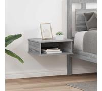 Bedside Table Grey Sonoma 40x31x15 cm Engineered Wood Modern Nightstand Storage.