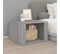 Bedside Table Grey Sonoma 57x55x36 cm Engineered Wood 1-Drawer Shelf Nightstand