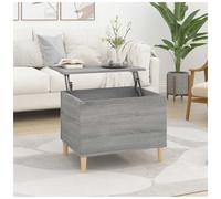 Bedside Table Grey Sonoma 60x44.5x45 cm Engineered Wood Rustic Nightstand 1Shelf