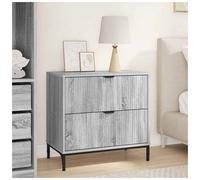 Bedside Table Grey Sonoma 63.5x36x61cm Engineered Wood Matte with Drawer Sturdy