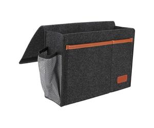 Bedside Table - Hanging storage box on the bed, Organizer pouch bedside | Storage bag the armrest of the sofa, holder remote control from phone, compartment practical ac