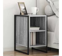 Bedside Table Industrial Grey Sonoma 39.5x30x50cm Engineered Wood Night Compact