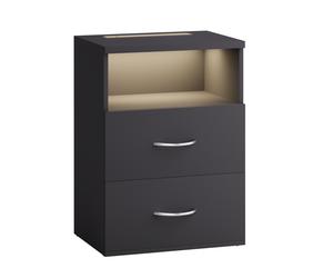 Bedside table Jamie anthracite 55x40x28cm