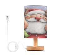 Bedside Table Lamp Ffy33_29632__3_cute_christmas_characters_santa_claus_with_his_r_484c74e3-e0d4-4959-a278-24892618f312 Bedside Lamps LED Light Desk Lamp Fabric Shade Small Lamp for Bedroom Living Roo