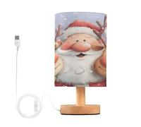 Bedside Table Lamp Ffy33_29632__3_cute_christmas_characters_santa_claus_with_his_r_6040f810-f173-4045-8412-4c509fa5dffe Bedside Lamps LED Light Desk Lamp Fabric Shade Small Lamp for Bedroom Living Roo