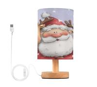 Bedside Table Lamp Ffy33_29632__3_cute_christmas_characters_santa_claus_with_his_r_c6df4167-5e12-4047-92dc-aa8fec52bc11 Bedside Lamps LED Light Desk Lamp Fabric Shade Small Lamp for Bedroom Living Roo