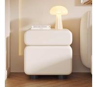 Bedside Table Leather Nightstand with Hidden Handles 2Der Sto net Creative Sofa Side Table for Bedroom & Living Room (30cm/11.8")