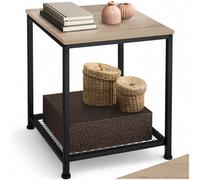 Bedside table metal and wood levels tray table coffee table industrial