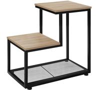 Bedside table metal and wood levels tray table coffee table industrial