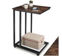 Bedside table metal and wood levels tray table coffee table industrial