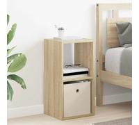 Bedside Table Modern Sonoma Oak Engineered Wood 30.5x27x59.5cm 1 Drawer Shelf UK