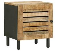Bedside Table Natural Solid Mango Wood Nightstand Bedroom Furniture vidaXL