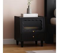 Bedside Table, Night Stand No Installation Required Table End with 2 Drawers Mid Century Modern Nightstand Sidetable for Living Room and Small Space