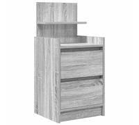 (concrete grey, 1 pcs) vidaXL Bedside Cabinets with 2 Drawers 2 pcs Concrete Grey 38x34x80 cm