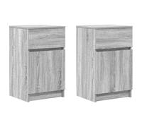 vidaXL Bedside Cabinets 2 pcs White 39x35x65 cm Engineered Wood