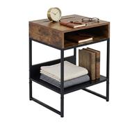 Bedside table, nightstand, bedside cabinet - side table with 2 compartments