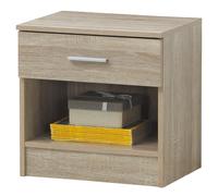 Timber Art Design Rio Costa Bedside Cabinet Bedroom Furniture Nightstand Table 1 Drawer Sonoma Oak