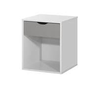 Alton Bedside Table Lamp Side Bedroom Cabinet Nightstand White & Grey