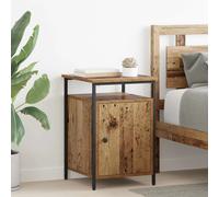 Bedside table Old wood 40x42x60cm Engineered wood 2-shelf Multi-tier Stable legs