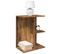 Bedside Table Old Wood 46.5x29x61cm Engineered Wood 3 Compartment Nightstand Set