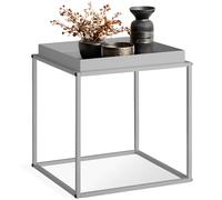 Bedside table round metal and wood levels tray table coffee table industrial