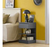 Bedside Table Side Table Night Stand With Storage Grey Small Side Table,sobuy Fbt49-Hg