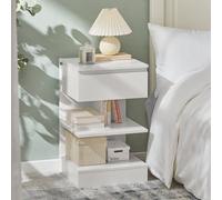Bedside Table Side Table Side Table Night Stand Bed Sofa Table With 1 Drawer And 2 Shelves,sobuy Fbt49-W