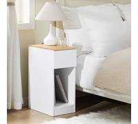 Bedside Table Side Table Slim Table Nightstand With Drawer And Shelf For Bedroom,sobuy Fbt111-Ii-Nw