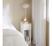 Bedside Table Side Table Slim Table Nightstand With Drawer And Shelf For Bedroom,white And Brown,sobuy Fbt111-Nw