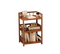 Bedside Table Small Storage Shelf, 2-Tier/3-Tier Organizer Wooden Desktop Storage Rack for Bedroom Living Room Study(C,35cm)