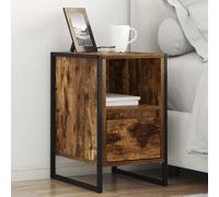vidaXL Bedside Table 2 pcs Smoke Oak 39.5 x 30 x 50 cm Engineered Wood