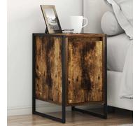 vidaXL Bedside Table 2 pcs Smoke Oak 39.5 x 30 x 50 cm Engineered Wood